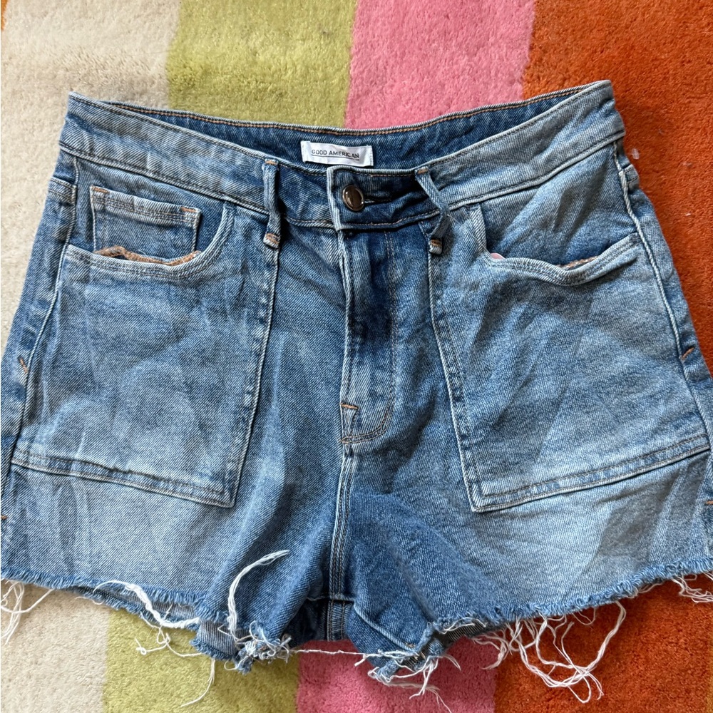 Good American Blue Jean Shorts